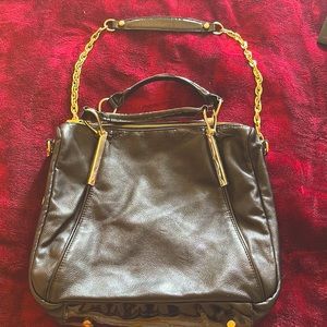 Black and gold Ivanka handbag